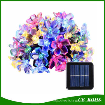 En plein air Solaire Lumières 21FT 50 LED Fleur Fleur Fée Lumière pour Jardin Patio De Mariage Partie Chambre De Noël Décoration